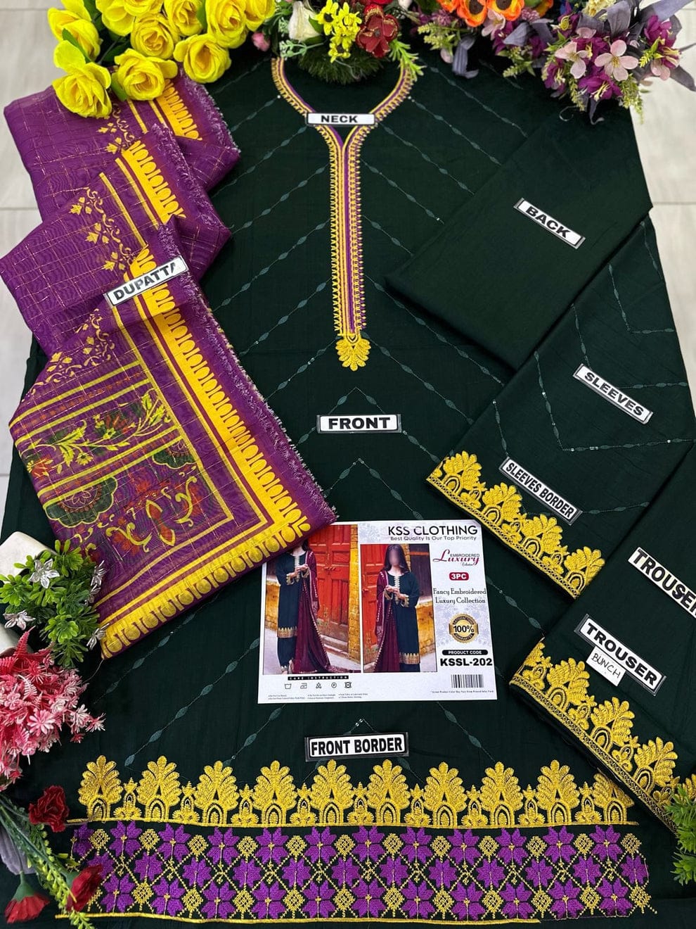 KHAADI LAWN DIAMOND DIGITAL ORGANZA