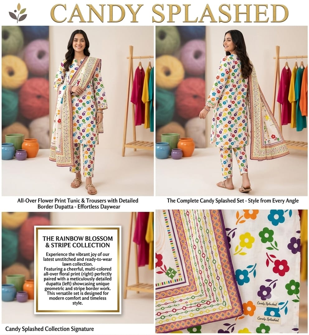 CANDY SPLASHED Lawn Printed 3 Piece Collection