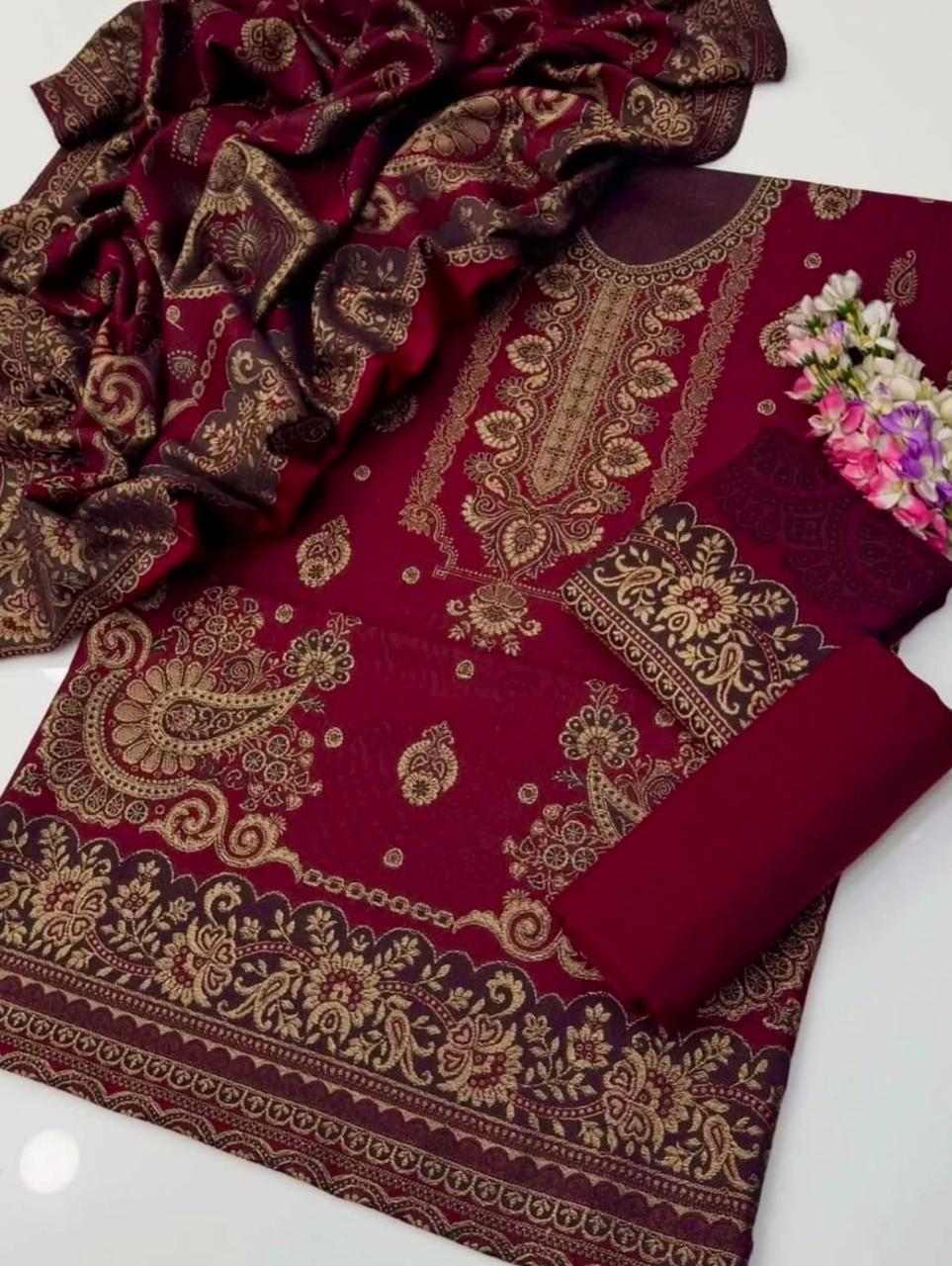 Pashmina Jacquard 3 Piece Suit
