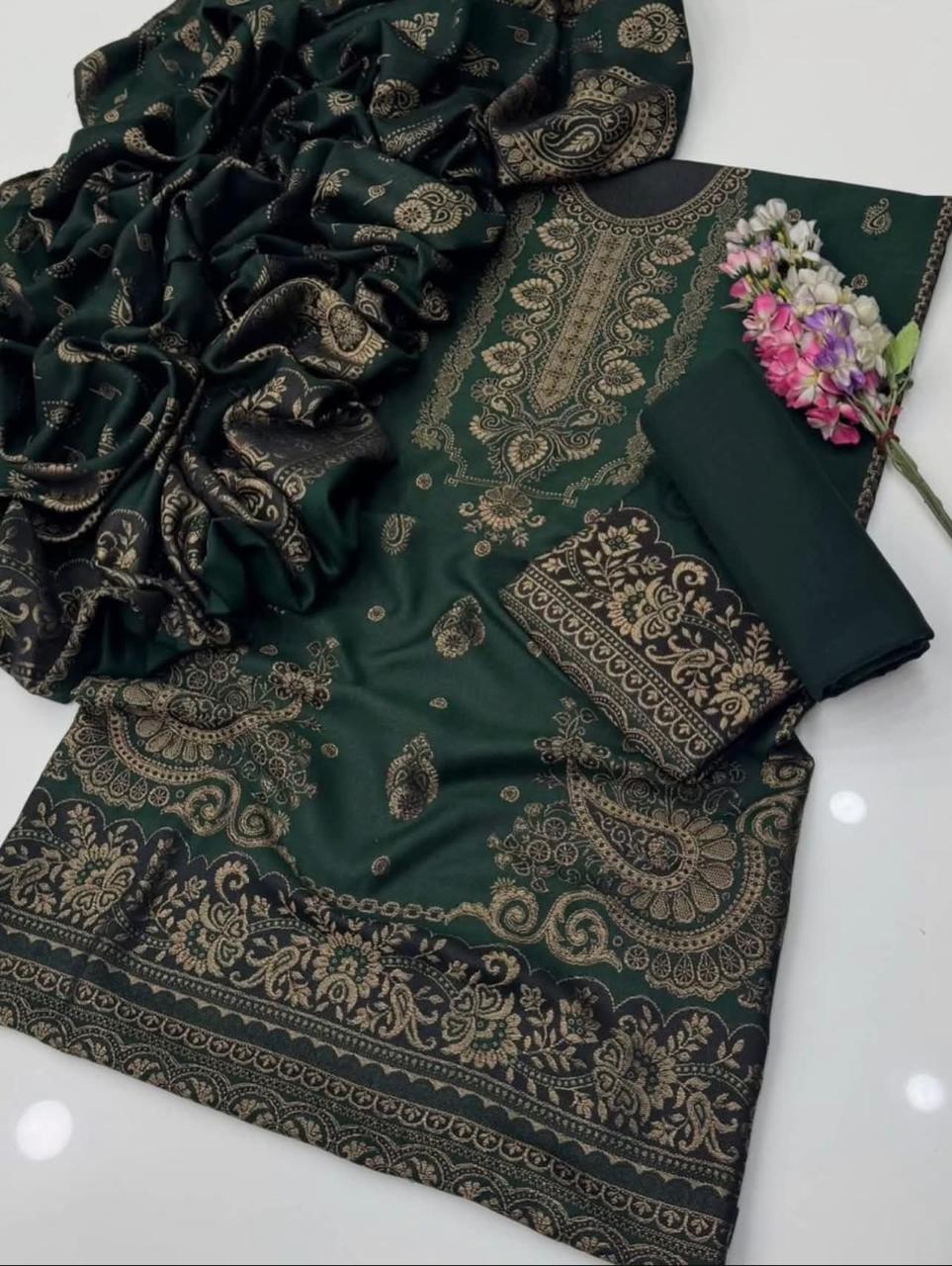 Pashmina Jacquard 3 Piece Suit