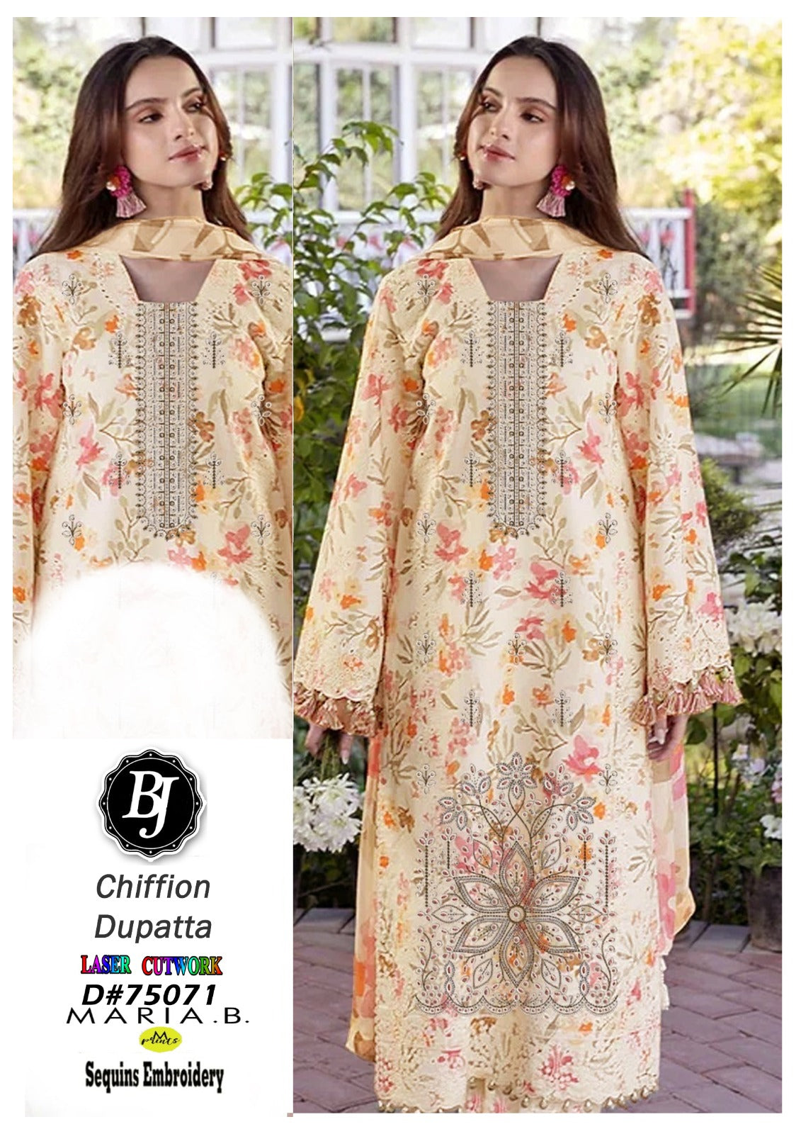 Lawn With Chiffon Dupatta