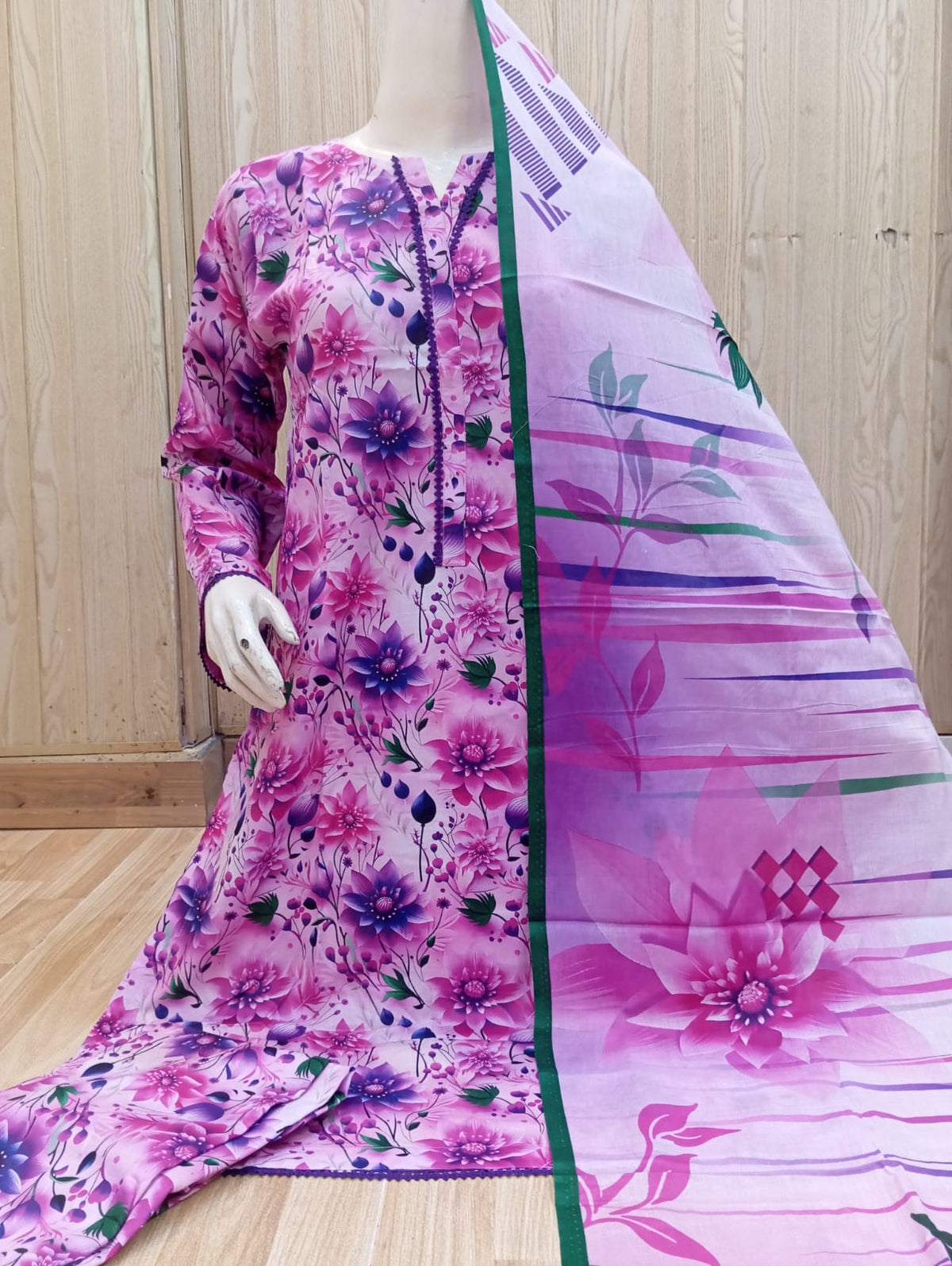 Bin Saeed 3 Pcs Suit Print