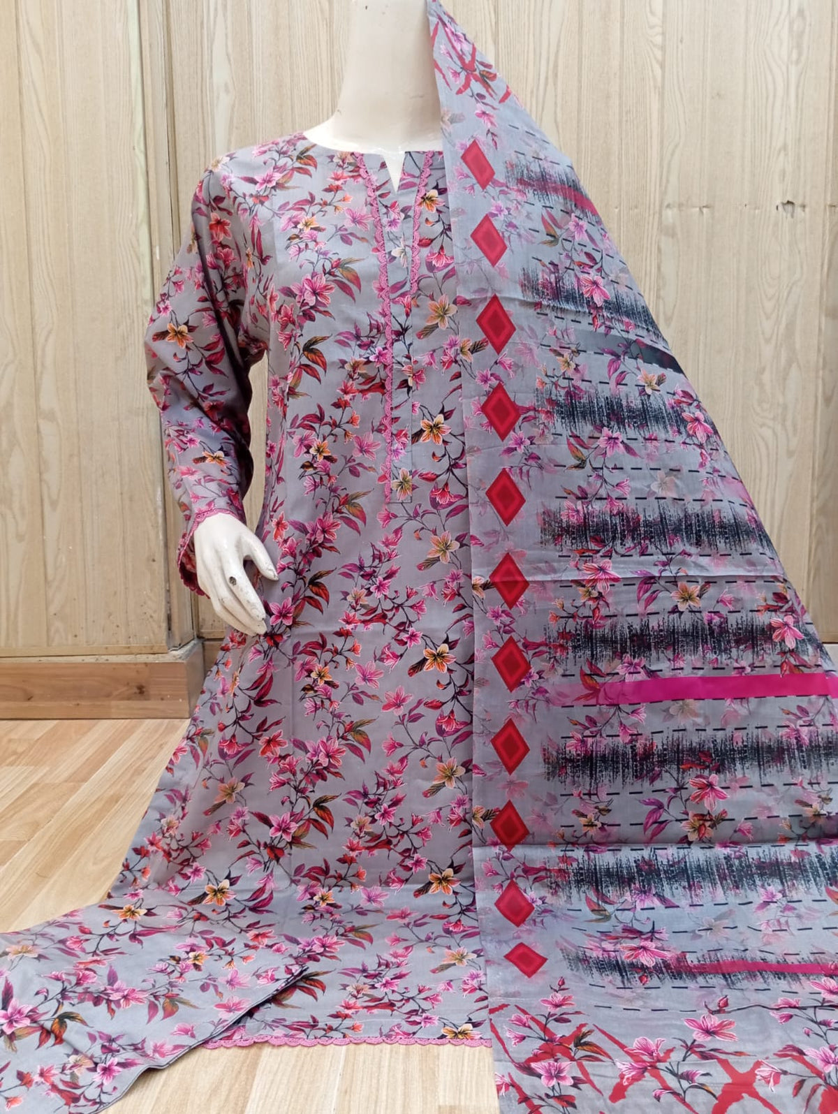 Bin Saeed 3 Pcs Suit Print