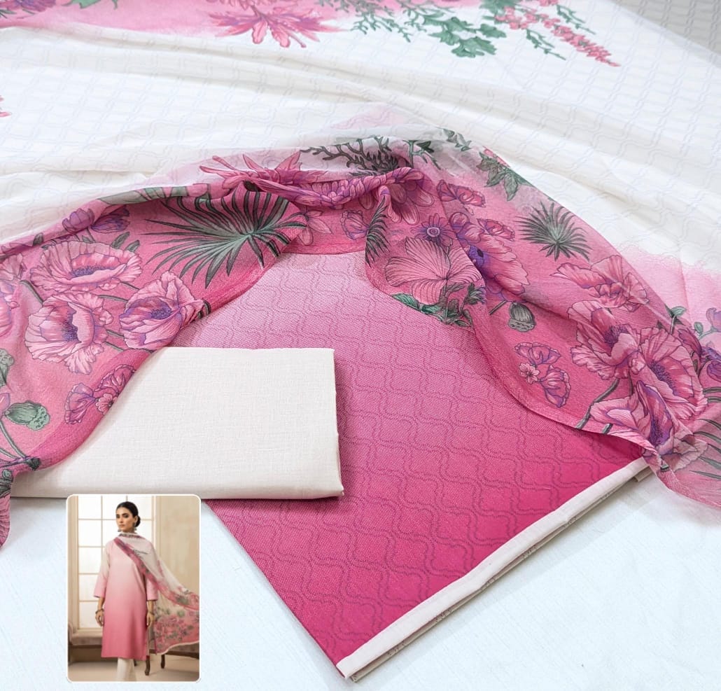 Printed Lawn With Chiffon Dupatta Collection