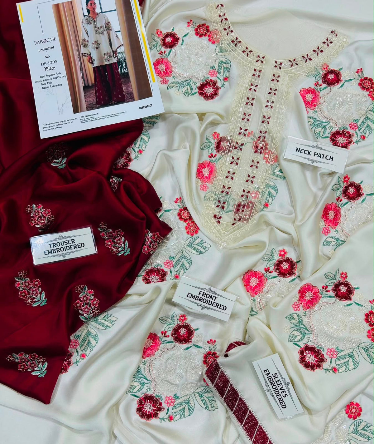 Umaima Embroidered Silk 2 Pcs