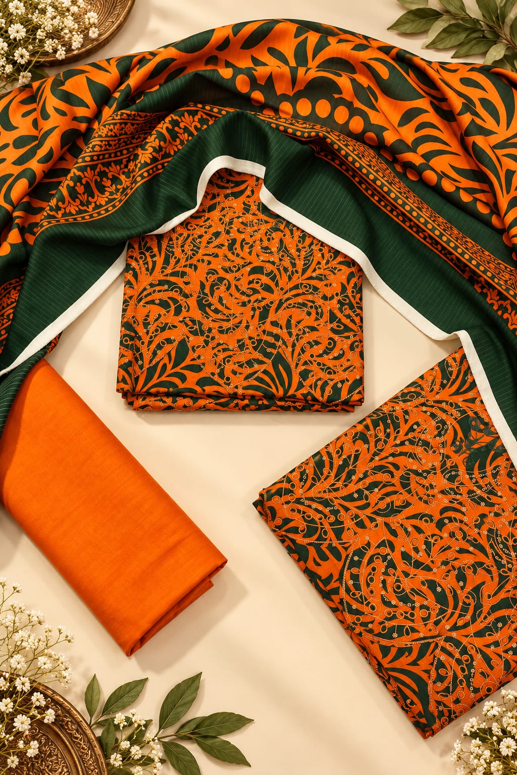 EMBROIDED COTTON 3 PCS LAWN