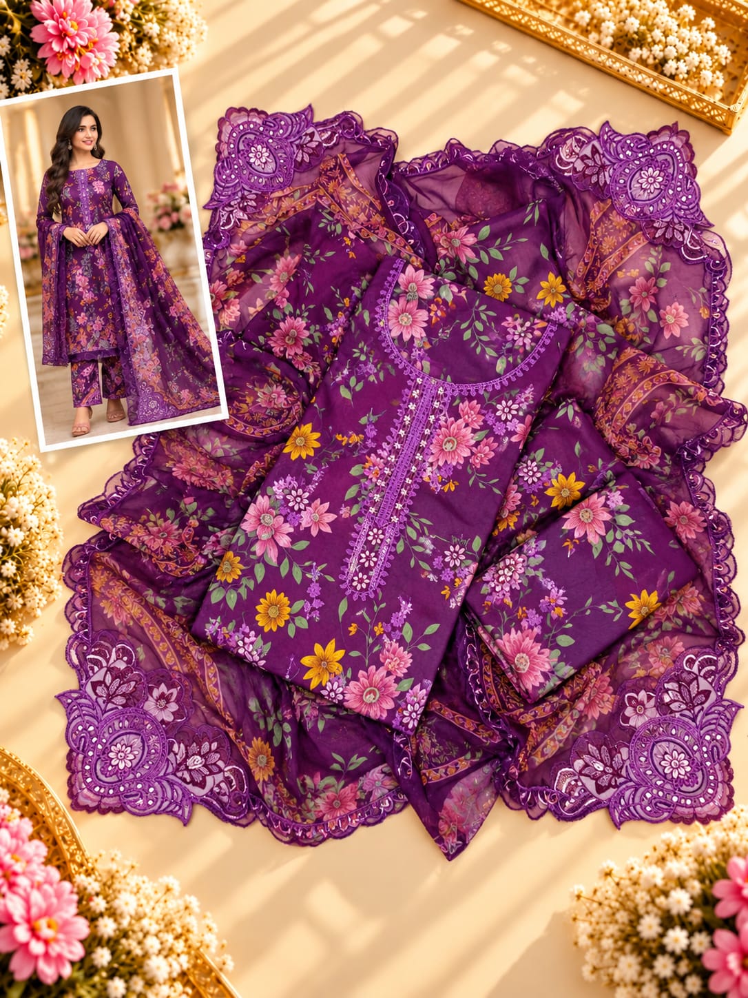 EMBROIDERED LAWN