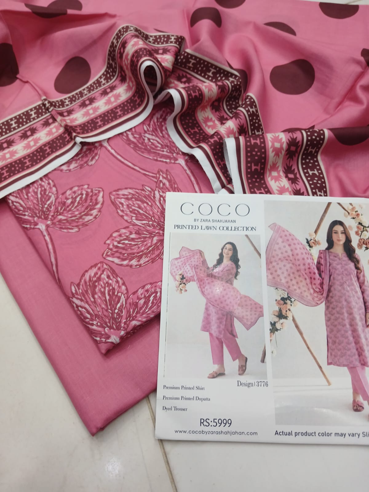 COCO DIGITAL PRINTED 3 PC LAWN