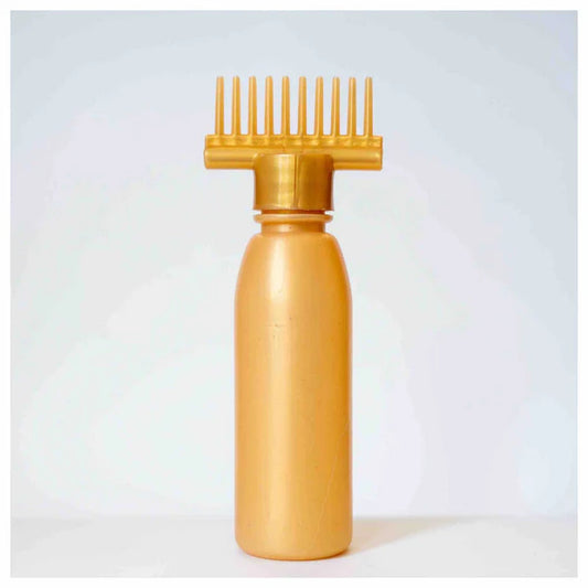 Hair Oil Comb Bottle gold