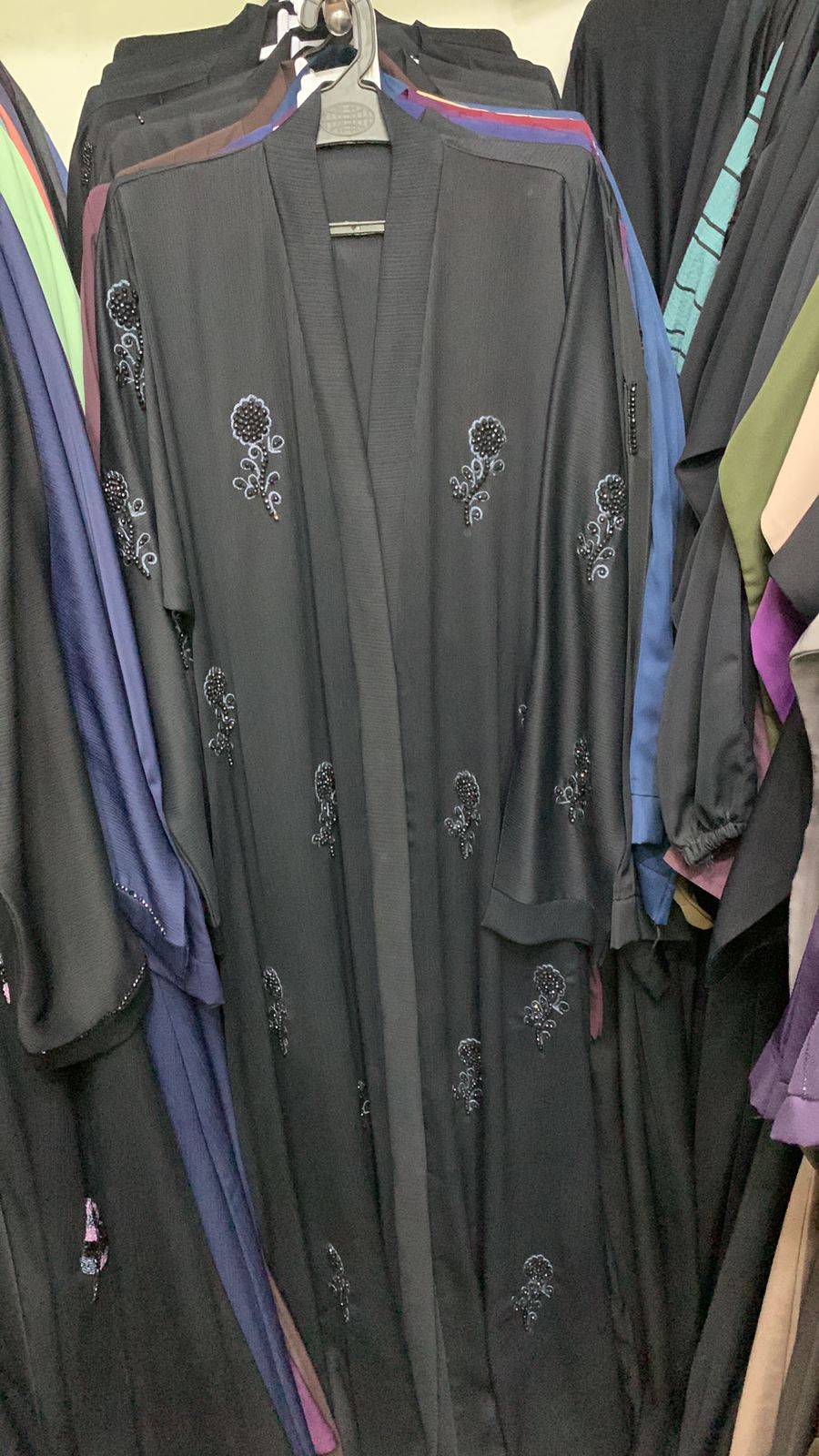 Fancy Sleeves Cutdana Abaya