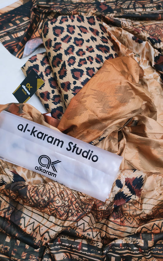 Al-Karam Kasturi Cotton Printed 3 Pcs Suit