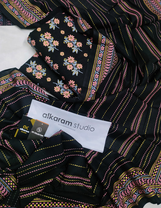 Al-Karam Kasturi Cotton Printed 3 Pcs Suit