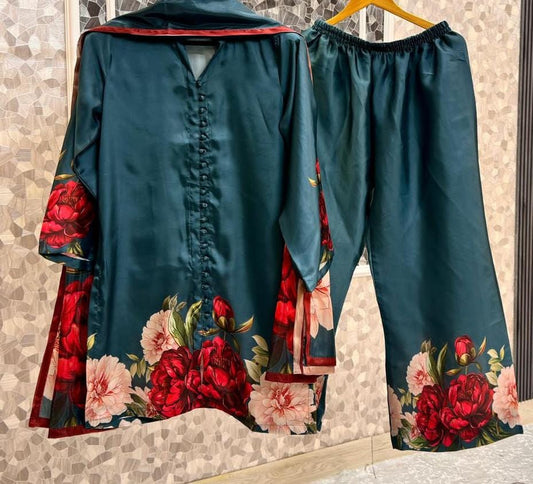 Silk Digital Printed Co-ords Set
