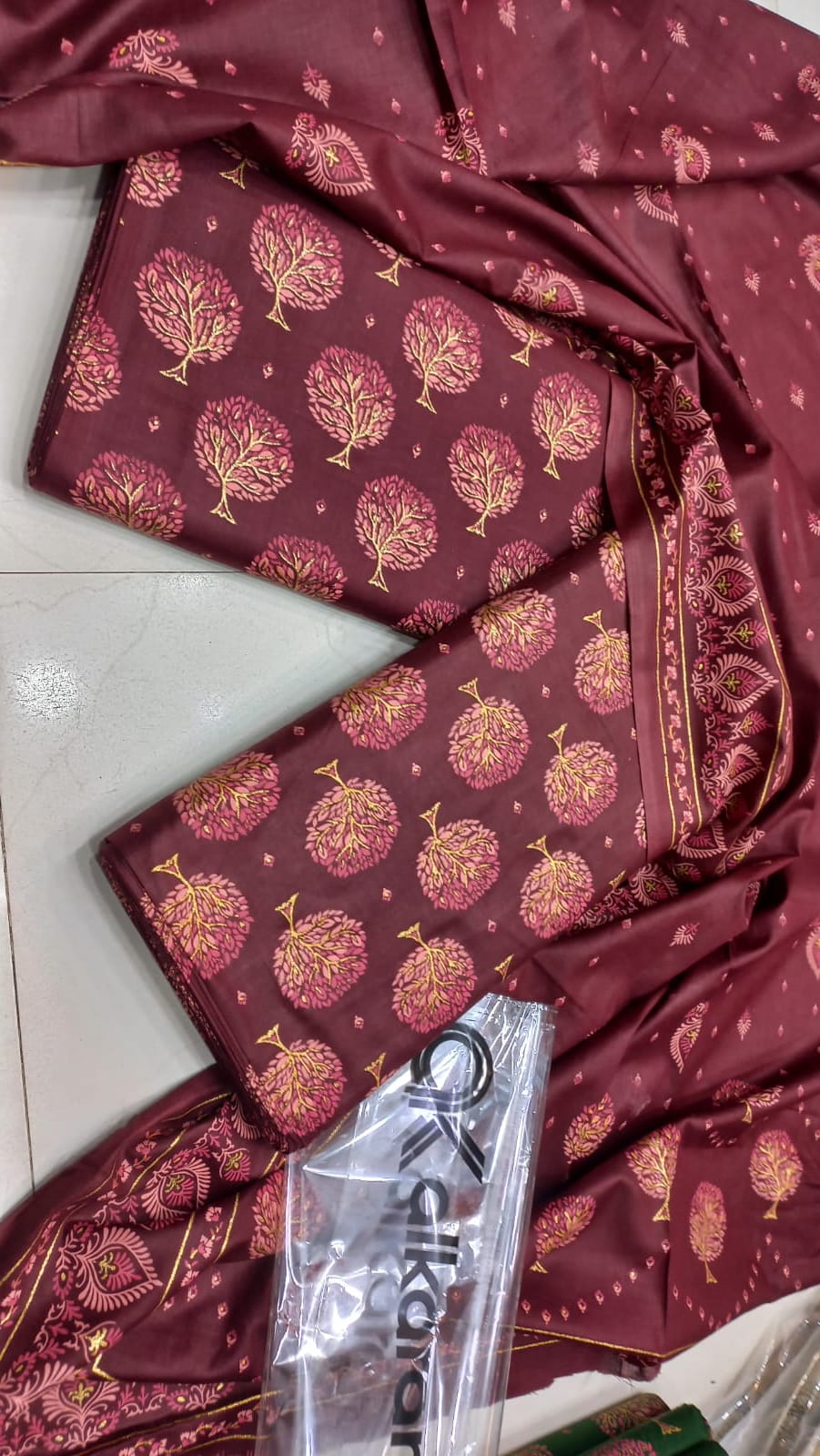 Al-Karam Kasturi Cotton Printed 3 Pcs Suit