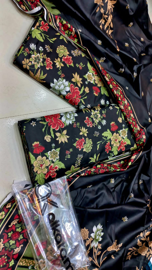 Al-Karam Kasturi Cotton Printed 3 Pcs Suit