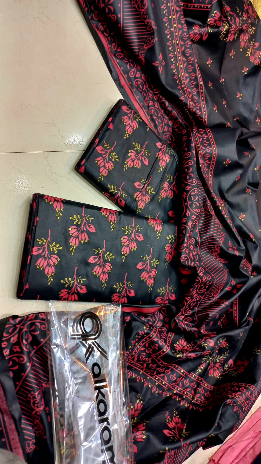 Al-Karam Kasturi Cotton Printed 3 Pcs Suit