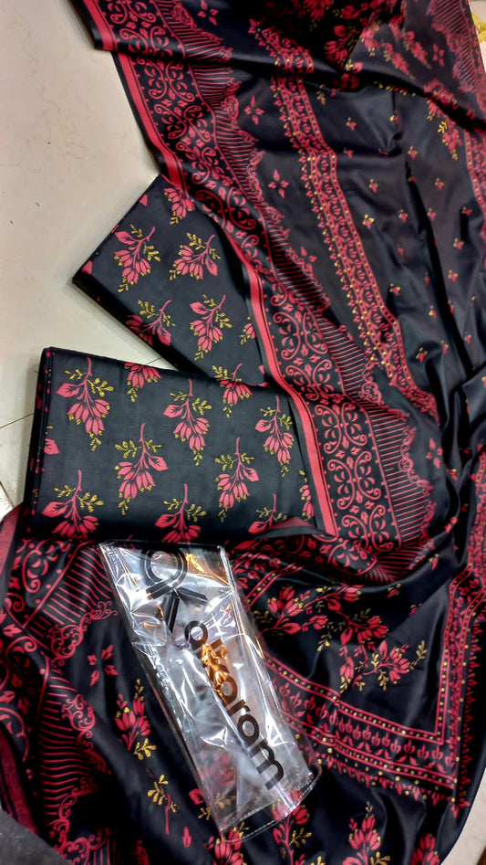 Al-Karam Kasturi Cotton Printed 3 Pcs Suit