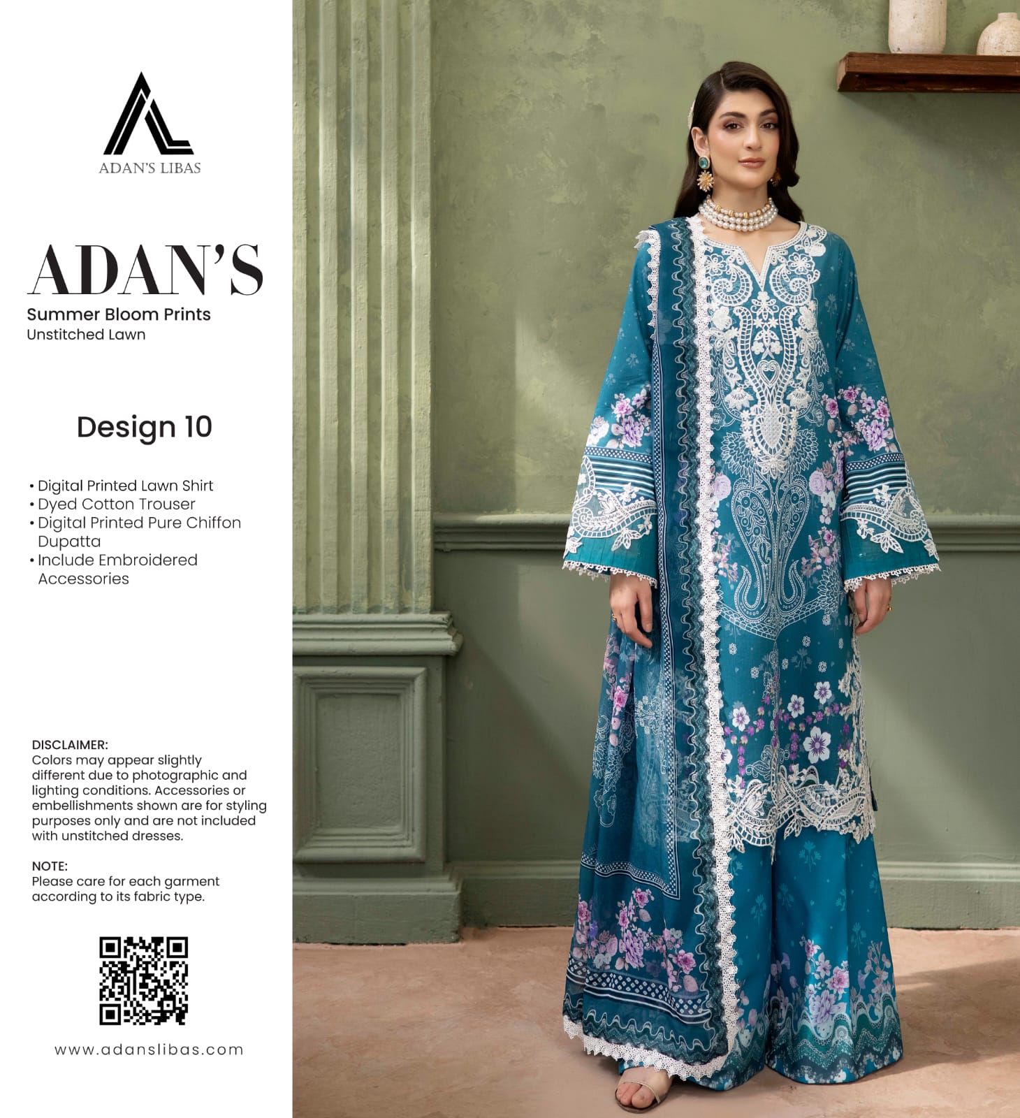 ADAN'S SUMMER BLOOM PRINTS UNSTITCHED LAWN