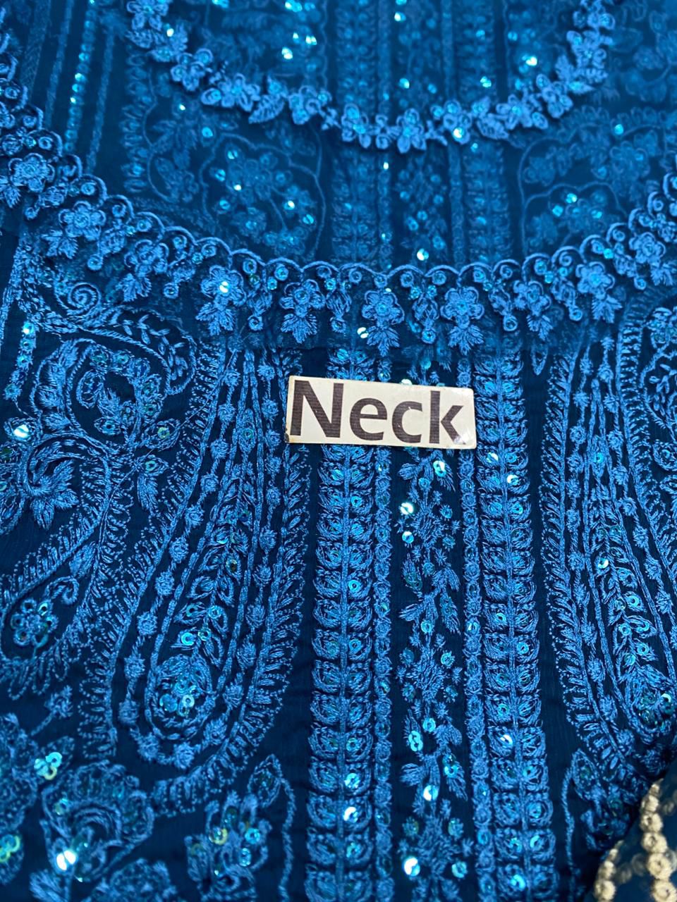 Azure Chiffon Embroidered  Collection