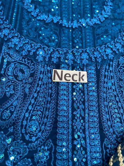 Azure Chiffon Embroidered  Collection
