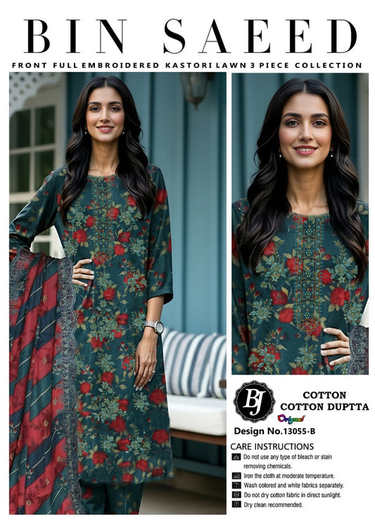 Bin Saeed Lawn Embroidered Collection BJ