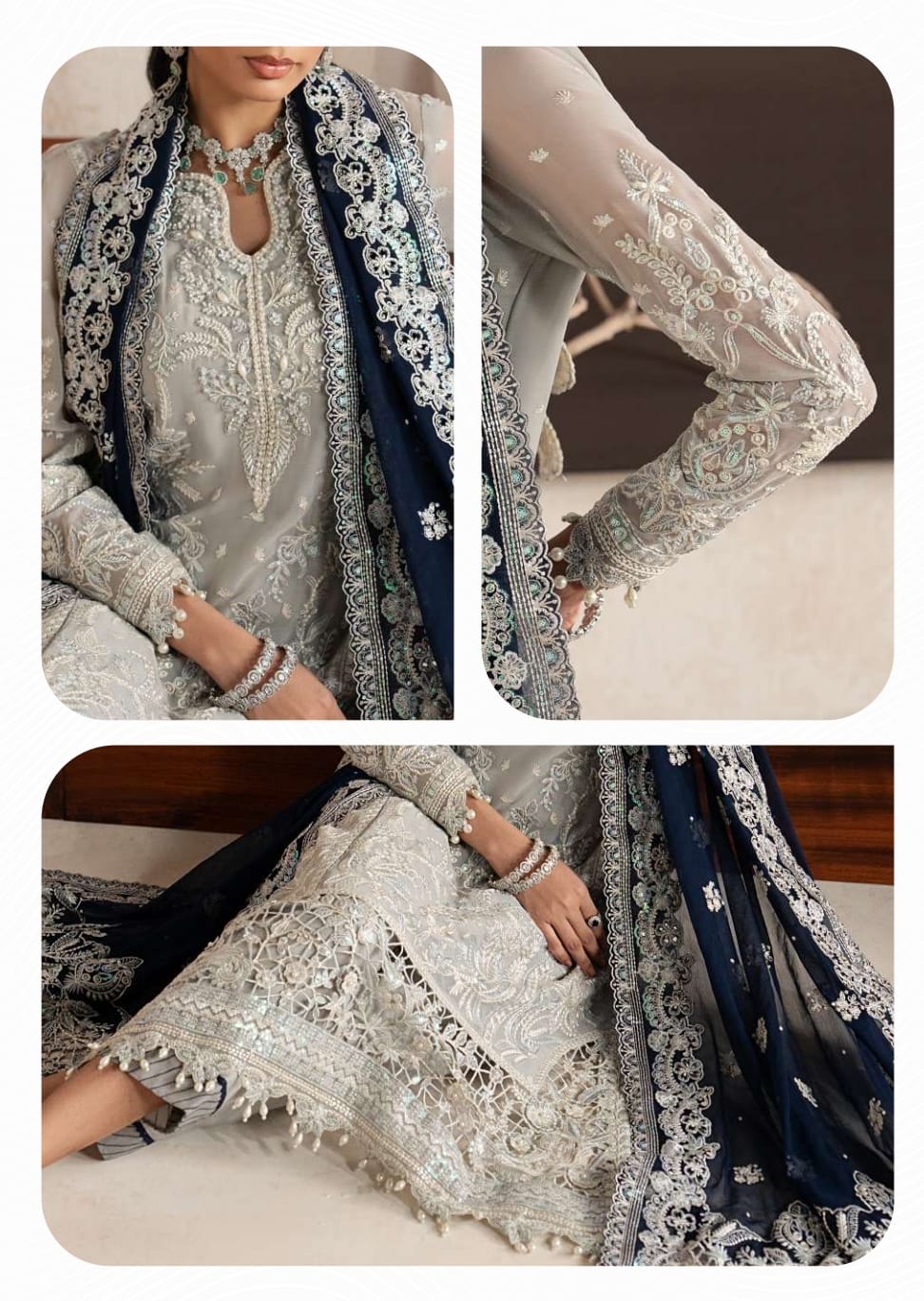 Gulaal Unstitched Embroidered Chiffon