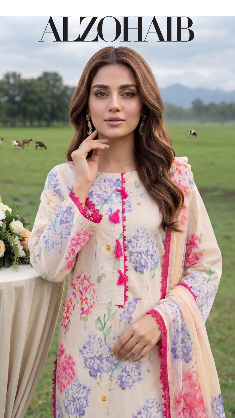 COLORS DIGITAL PRINTED LAWN CHIFFON DUPATTA EDITION