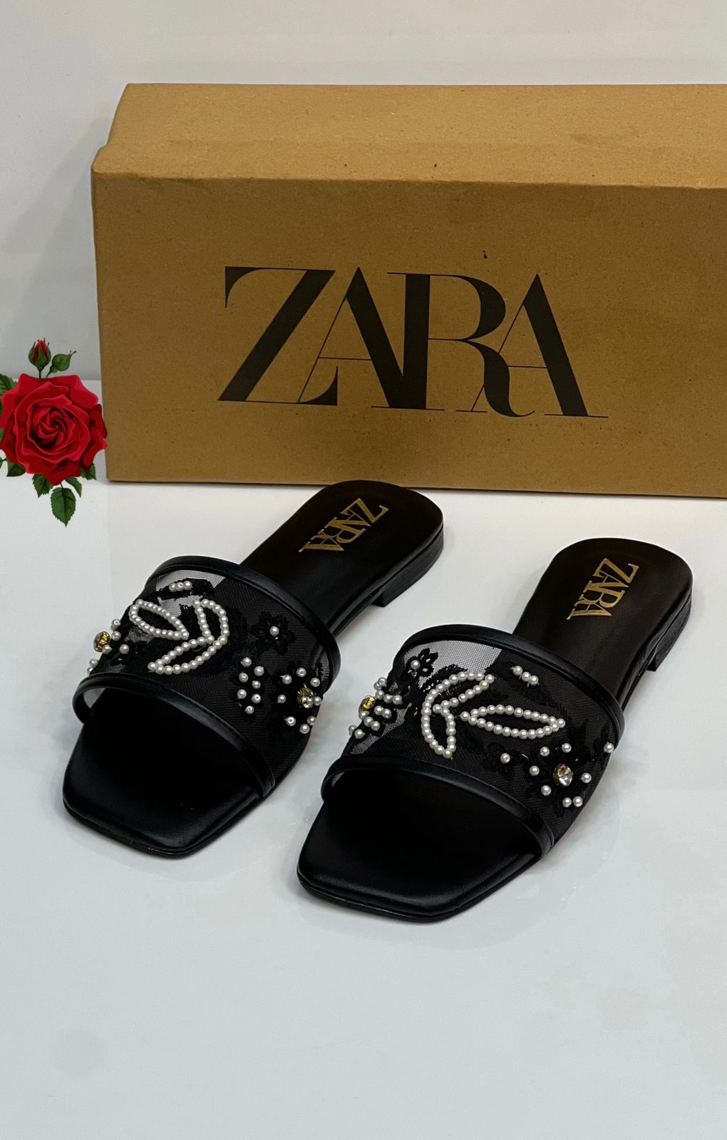 Zara embroidery slipper