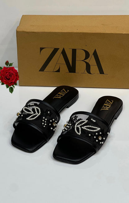 Zara embroidery slipper