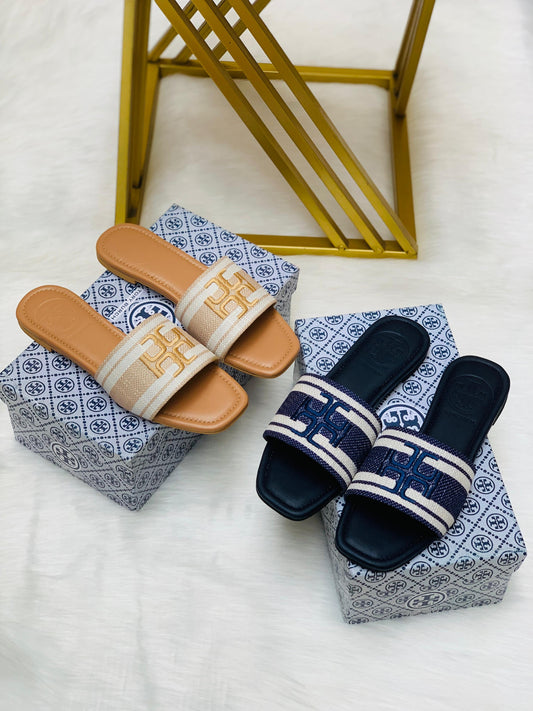 Tory Burch Embroidery Flat Slipper