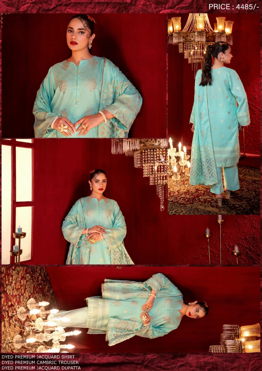 JACQUARD Premium Broshia Banarsi Jacquard Lawn Collection DROP-1