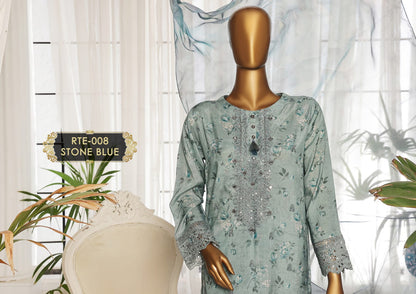 MAJESTIC Embroiderd Silk Festive Lawn