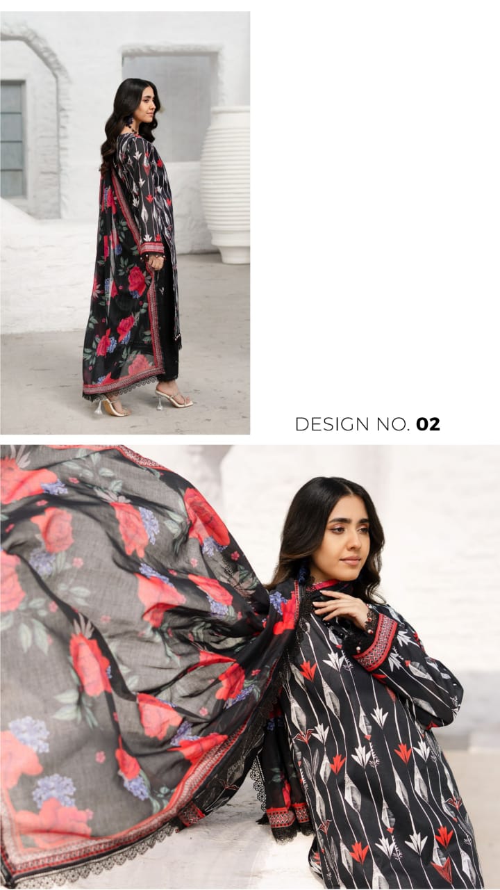 Colors Digital Printed Lawn