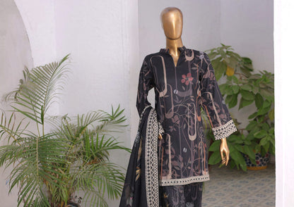 RAYA EXCLUSIVE MID SUMMER EMBROIDERED SLUB COTTON