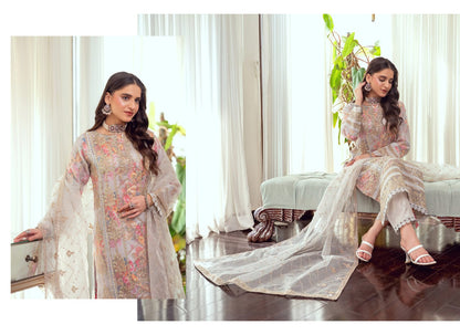 BINT-E-NOOR ORGANZA Embroidered  ZORALINE