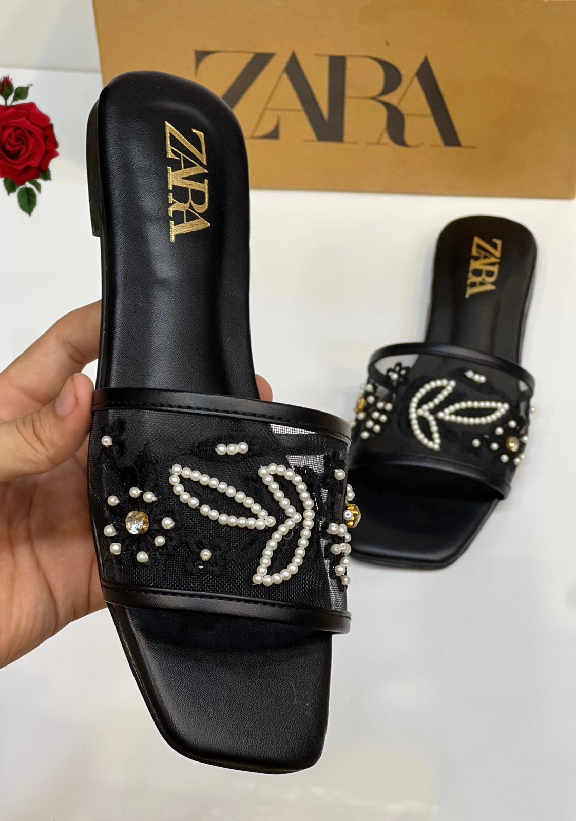 Zara embroidery slipper