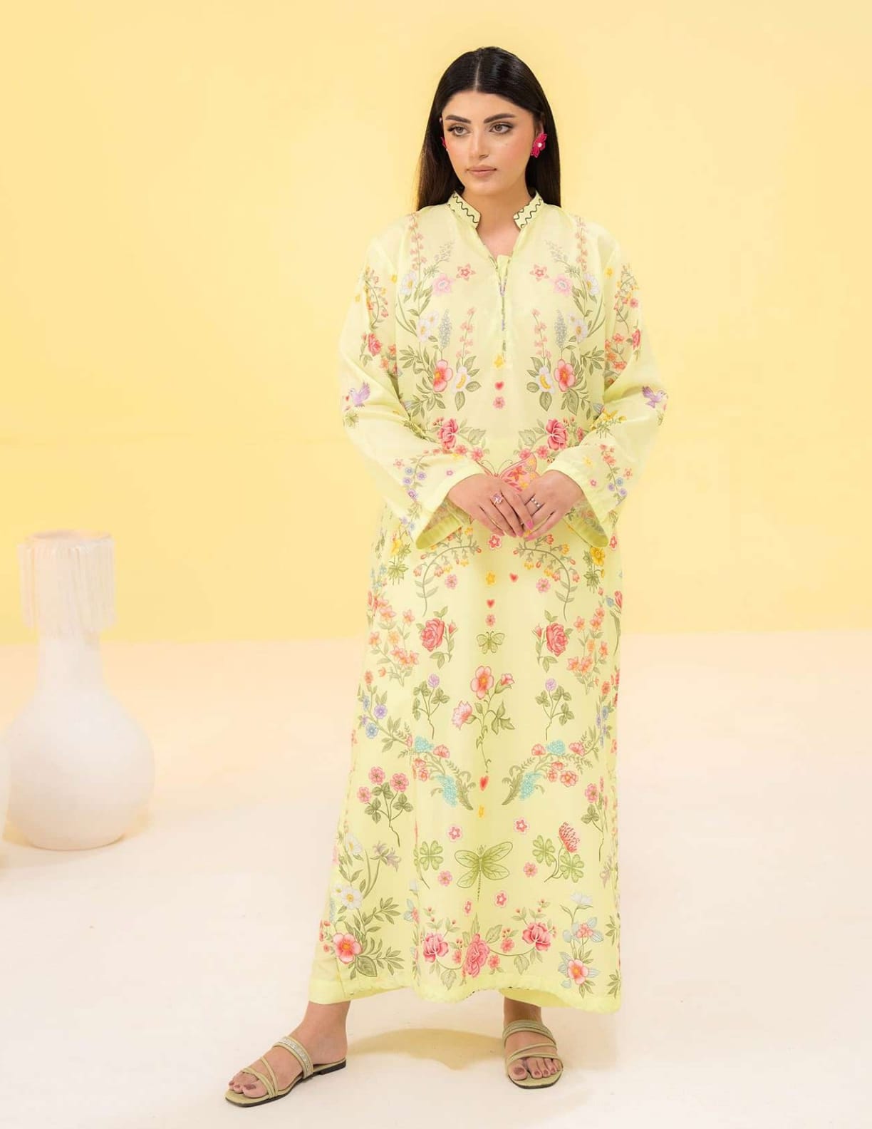 SUMMER KAFTAN BY AMAL 2 Pcs CO-ORDS SILK KAFTAN