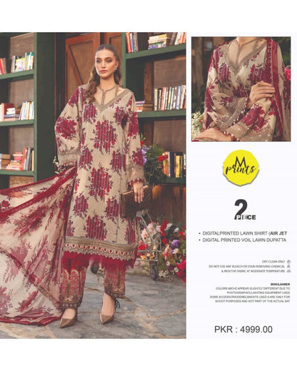 Maria-B Lawn Shirt & Lawn Dupatta