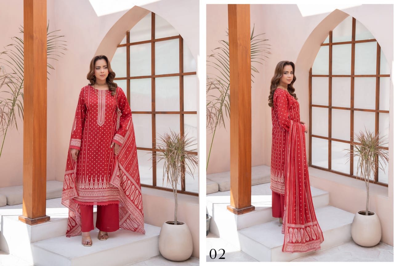 Bin Naeem DIGITAL PRINTED LAWN platinum