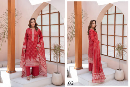 Bin Naeem DIGITAL PRINTED LAWN platinum