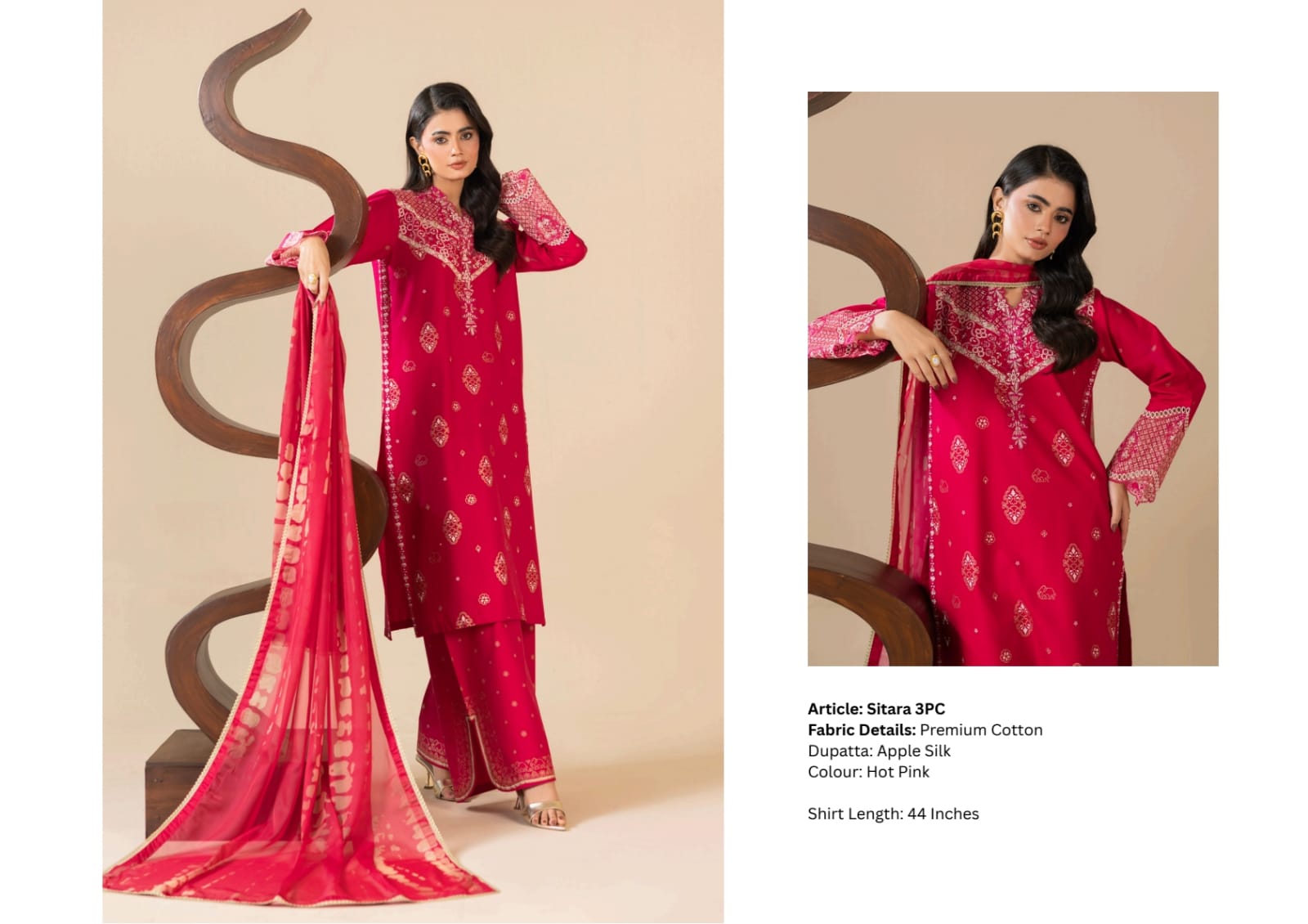 ZEENAT MOSHO PRET STITCHED COTTON CODES COLLECTION
