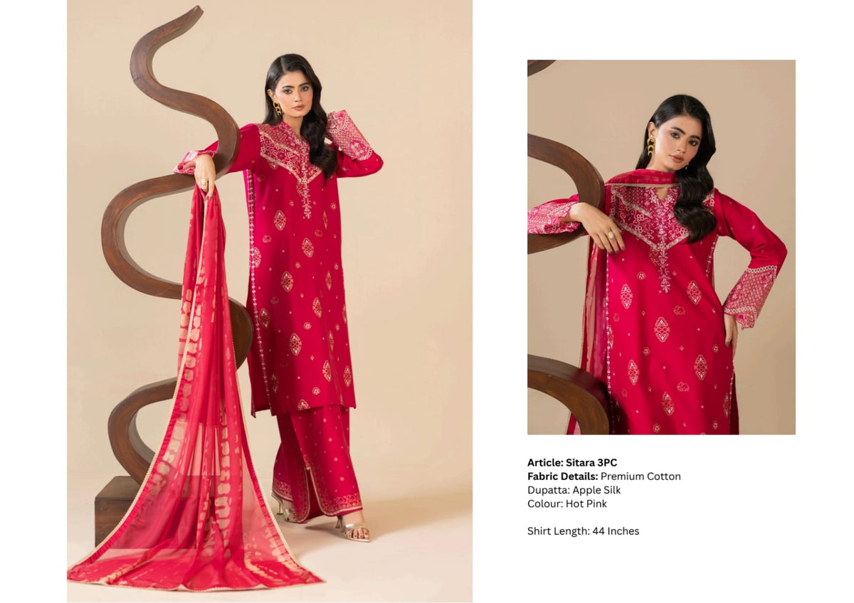 ZEENAT MOSHO PRET STITCHED COTTON CODES COLLECTION