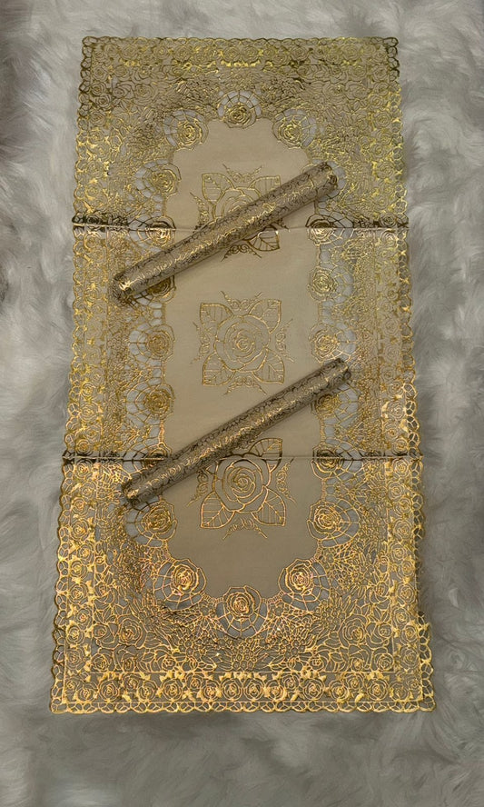 3 PCs Center Table Runner & Mats Set