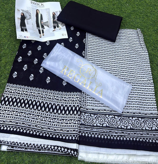 BLACK AND WHITE  LAWN COLLECTION 2026