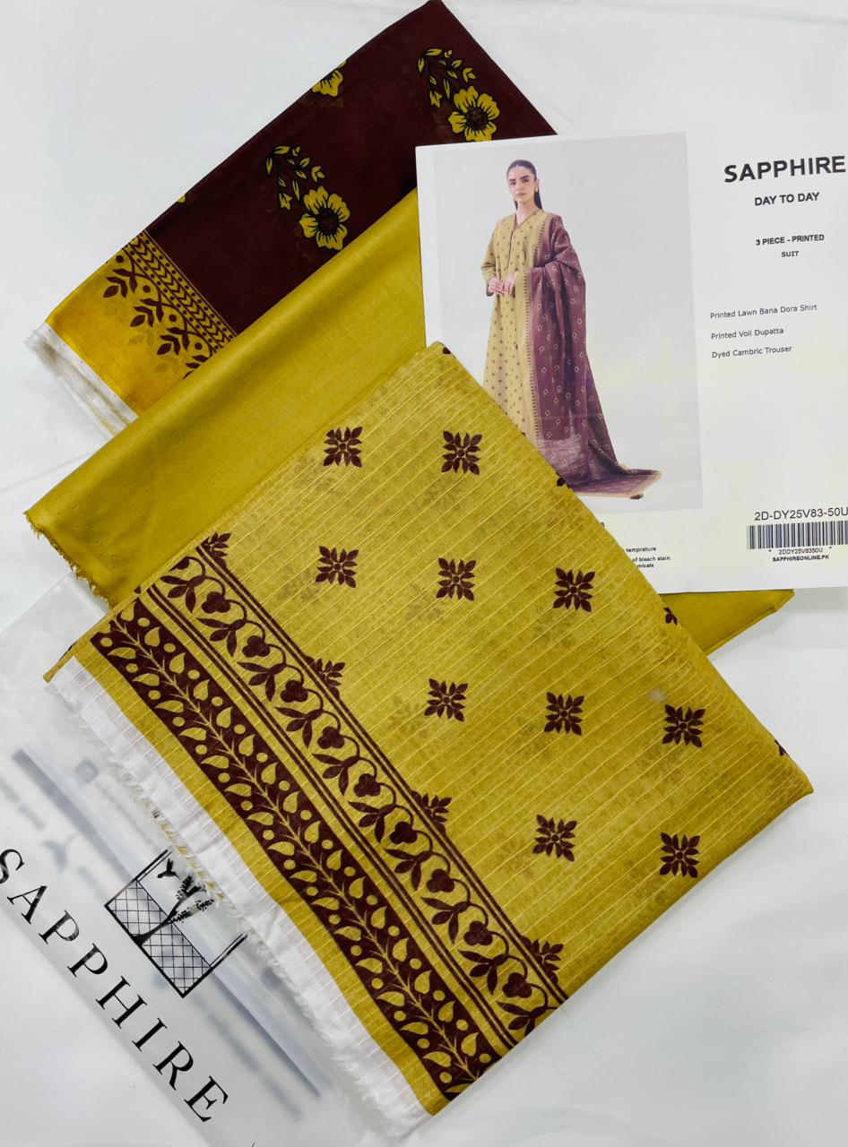 Mix Brand 3 Pcs Lawn Printed Suit