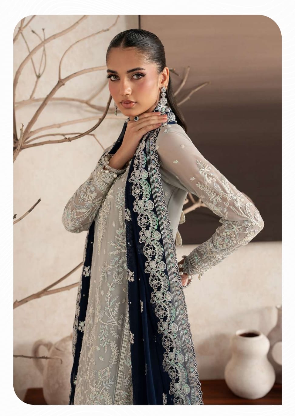 Gulaal Unstitched Embroidered Chiffon