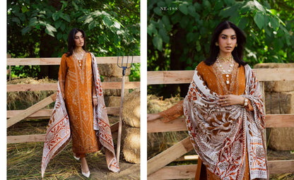 Embroidered leather peach collection