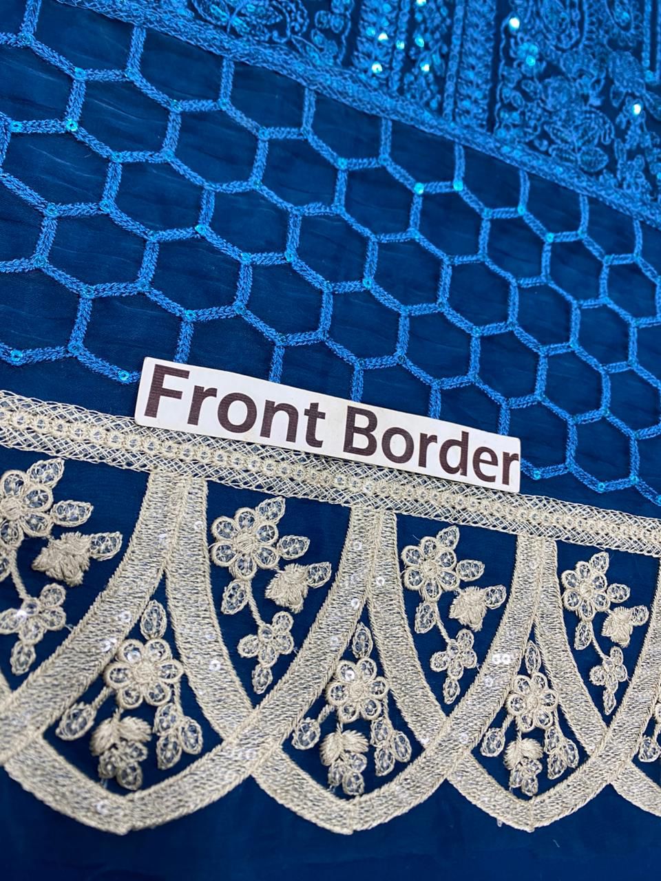 Azure Chiffon Embroidered  Collection