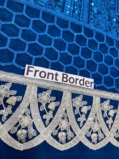 Azure Chiffon Embroidered  Collection