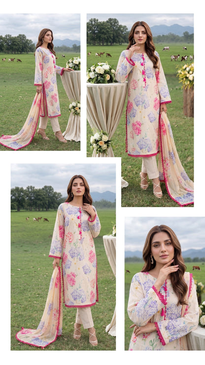 COLORS DIGITAL PRINTED LAWN CHIFFON DUPATTA EDITION